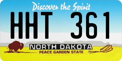 ND license plate HHT361