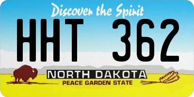ND license plate HHT362