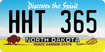 ND license plate HHT365