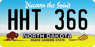 ND license plate HHT366