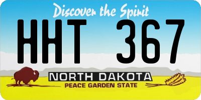 ND license plate HHT367