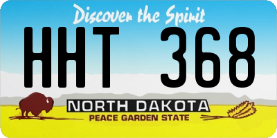 ND license plate HHT368