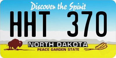 ND license plate HHT370