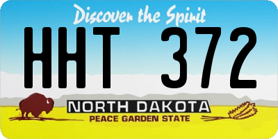 ND license plate HHT372