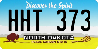 ND license plate HHT373