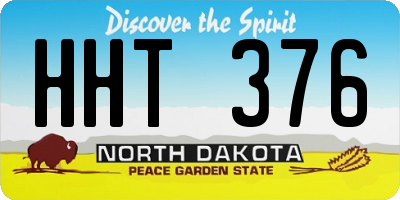 ND license plate HHT376