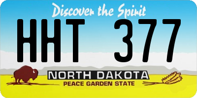 ND license plate HHT377