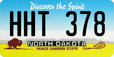 ND license plate HHT378
