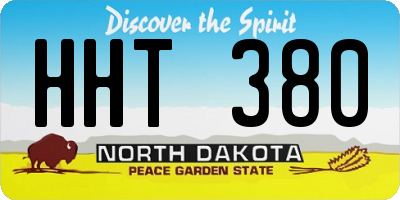 ND license plate HHT380