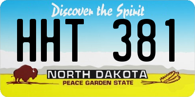 ND license plate HHT381