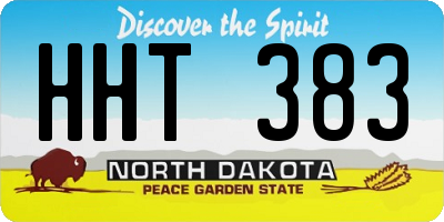 ND license plate HHT383