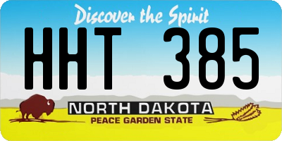 ND license plate HHT385