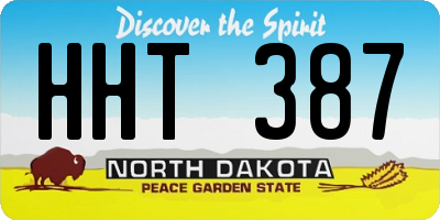 ND license plate HHT387