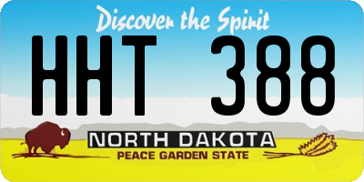 ND license plate HHT388