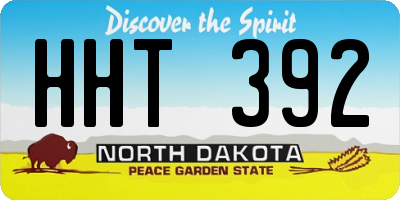ND license plate HHT392