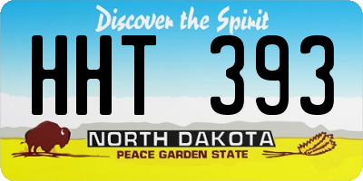 ND license plate HHT393