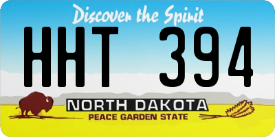 ND license plate HHT394