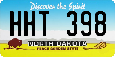 ND license plate HHT398