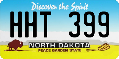 ND license plate HHT399