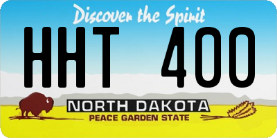 ND license plate HHT400