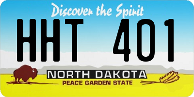 ND license plate HHT401