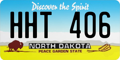 ND license plate HHT406
