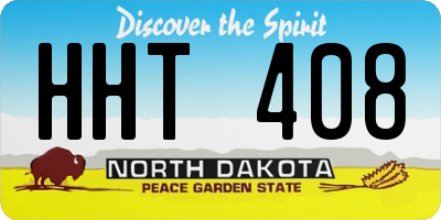 ND license plate HHT408