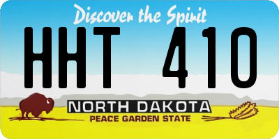 ND license plate HHT410