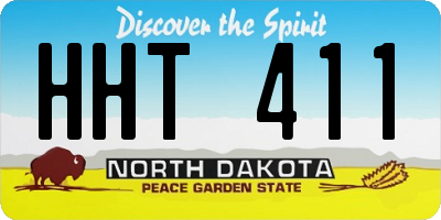 ND license plate HHT411