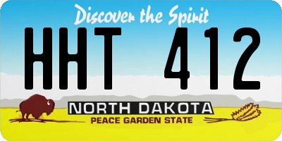 ND license plate HHT412