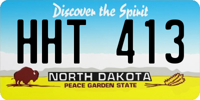 ND license plate HHT413