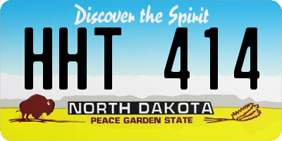 ND license plate HHT414