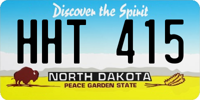ND license plate HHT415