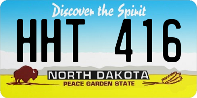 ND license plate HHT416