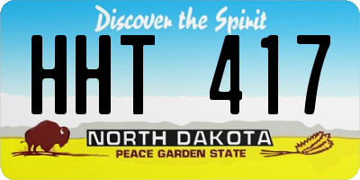 ND license plate HHT417