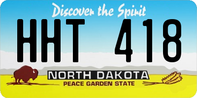 ND license plate HHT418