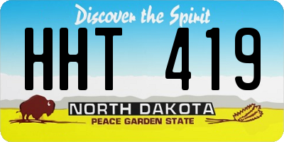 ND license plate HHT419