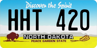 ND license plate HHT420