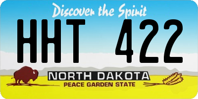 ND license plate HHT422