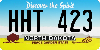 ND license plate HHT423