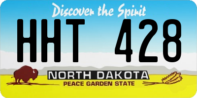 ND license plate HHT428