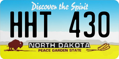 ND license plate HHT430