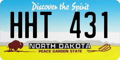 ND license plate HHT431