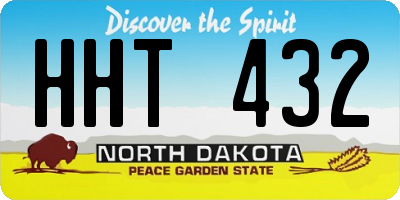 ND license plate HHT432