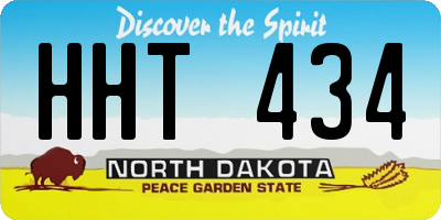 ND license plate HHT434