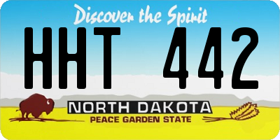 ND license plate HHT442