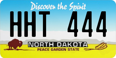 ND license plate HHT444