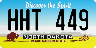 ND license plate HHT449