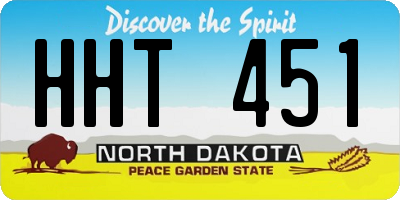ND license plate HHT451