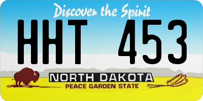 ND license plate HHT453